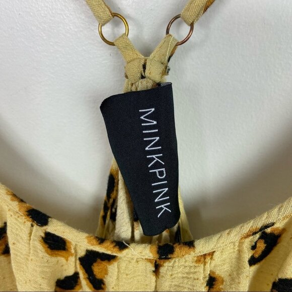 Revolve MinkPink Maxi Dress Wild Thing Leopard Print Ombre Bohemian Size XS Boho - Picture 10 of 13